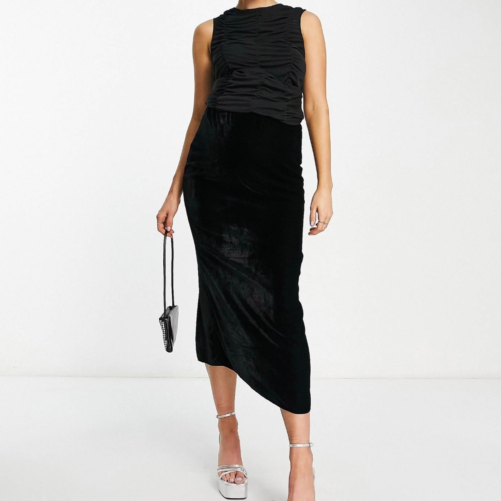 NWT ASOS maternity velvet pencil skirt